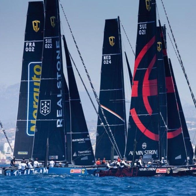 Esteban García, presidente de Realstone, en la 35 Regata de Palma de Mallorca