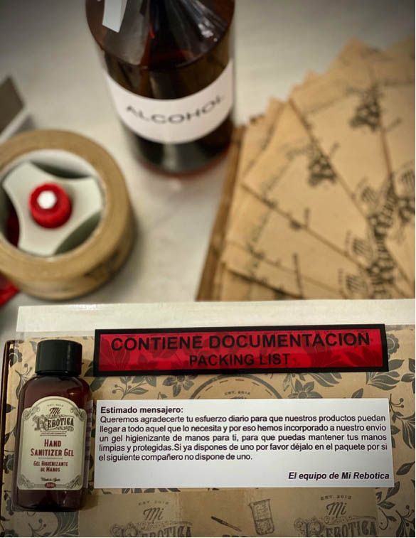 Mi Rebotica regala gel hidroalcohólico a todos los repartidores