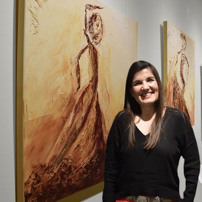 Gema Cebrián en la Modern & Contemporary Art Show Marbella