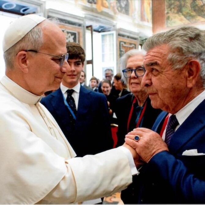 Audiencia del Papa a la familia del  Cardenal Merry del Val